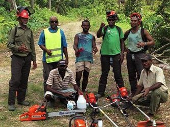 Fijiana Cacao farmers receiving equipments