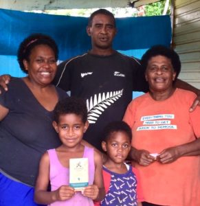 Fijiana cacao chocolate with Fiji farmer family